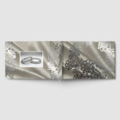 Elegante Black Lace Wedding Gästebuch (Voll)