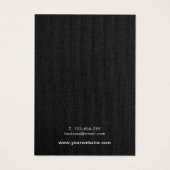 Elegante Black Linen Jewelry Earring Display Card (Rückseite)