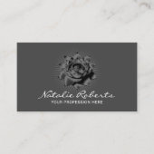 Elegante Black Lotus Blume Beauty Salon & WELLNESS Visitenkarte (Vorderseite)