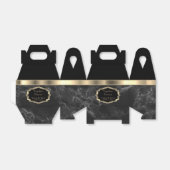 Elegante Black Marble and Gold Fevor Box Geschenkschachtel (Ungefaltet)