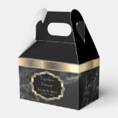 Elegante Black Marble and Gold Fevor Box Geschenkschachtel (Vorderseite)