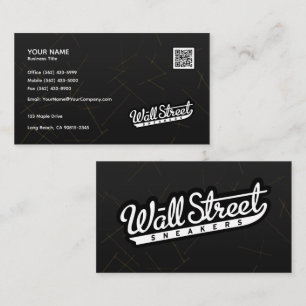Elegante Black Marble Business Card mit Gold Veins Visitenkarte