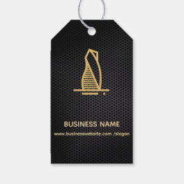 Elegante Black Metallic Real Anwesen Geschenktaste Geschenkanhänger