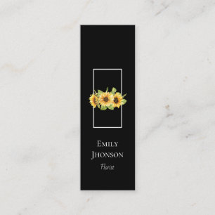 Elegante Black Mini Business Card Visitenkarte