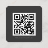 Elegante Black Minimalistisch Wedding Details Card Begleitkarte (Rückseite)