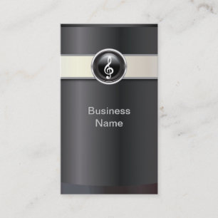Elegante Black Music Business Card Visitenkarte