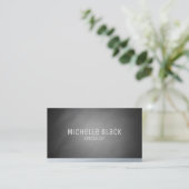 Elegante Black Ombre Chalkboard Business Cards Visitenkarte (Stehend Vorderseite)