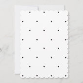 Elegante Black Pink Hearts Bridal Dusche Einladung (Rückseite)