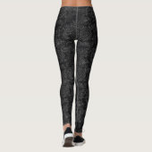 Elegante Black Python Snakeskin Leggings (Rückseite)