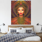 Elegante Black Queen: Art Black History Monte Leinwanddruck (Insitu (Schlafzimmer))