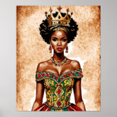 Elegante Black Queen Wall Art - Empowerment der Ro Poster (Vorne)
