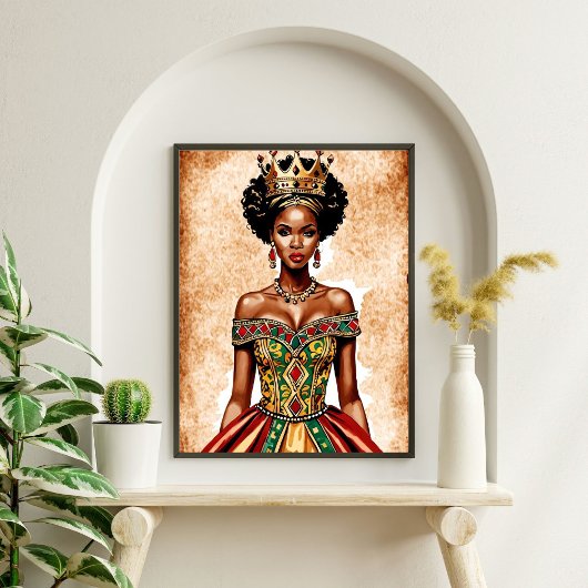 Elegante Black Queen Wall Art - Empowerment der Ro Poster