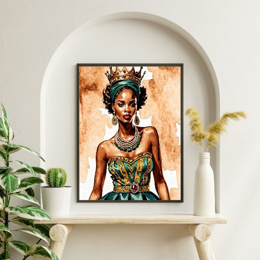 Elegante Black Queen Wall Art - Empowerment der Ro Poster