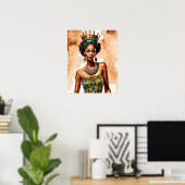 Elegante Black Queen Wall Art - Empowerment der Ro Poster (Heimbüro)