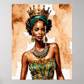 Elegante Black Queen Wall Art - Empowerment der Ro Poster (Vorne)