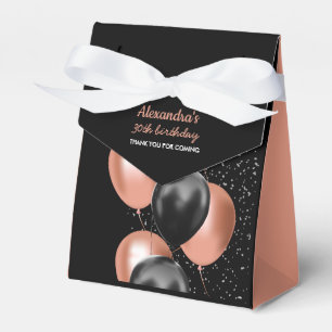 Elegante Black Rose Gold Ballon Chic Danke Geschenkschachtel