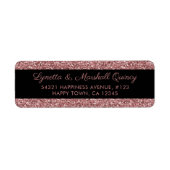 Elegante Black Rose Gold Glitzer Sparkle (Vorne)
