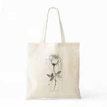 Elegante Black Rose Tote Bag - Stilvolles Geschenk
