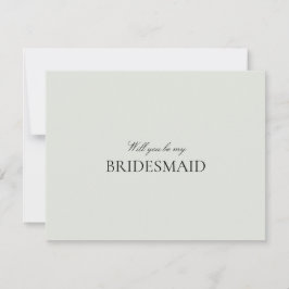 Elegante Black Sage Green Bridesmaid Vorschlagskar Save The Date