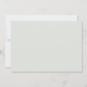 Elegante Black & Sage Green Danke Karte (Rückseite)