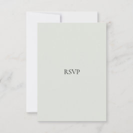 Elegante Black & Sage Green RSVP-Karte RSVP Karte