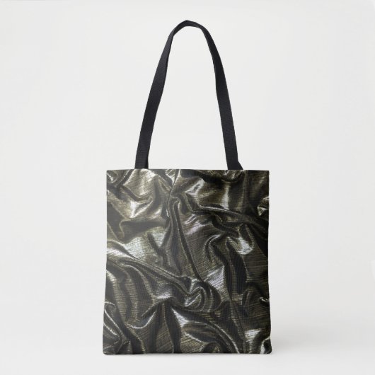 Elegante Black Satin Look Tasche (Vorderseite)