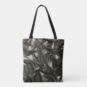 Elegante Black Satin Look Tasche (Rückseite)