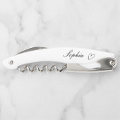 Elegante Black Script Bridesmaid Vorschlag Geschen Kellnermesser (Rückseite)