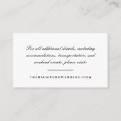 Elegante Black Script Small Website Enclosure Card Begleitkarte (Vorderseite)
