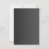 Elegante Black Silver Damask RSVP-Karte RSVP Karte (Rückseite)