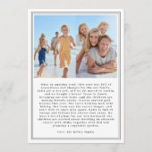 Elegante Black Simple Gerahmt 3 Foto Weihnachten (Rückseite)