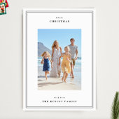 Elegante Black Simple Gerahmt 3 Foto Weihnachten