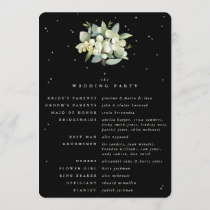 Elegante Black Snowberry+Eucalyptus Bouquet Weddin Programm