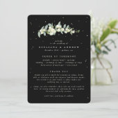 Elegante Black Snowberry+Eucalyptus Stem Wedding Programm (Stehend Vorderseite)