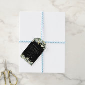 Elegante Black Snowberry+Eucalyptus Wedding Willko Geschenkanhänger (Mit Garn)