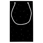 Elegante Black Snowberry+Eucalyptus Winter Wedding Kleine Geschenktüte (Rückseite)