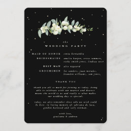 Elegante Black Snowberry+Eucalyptus Winter Wedding Programm