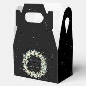 Elegante Black Snowberry+Eucalyptus Wreath Wedding Geschenkschachtel (Geöffnet)
