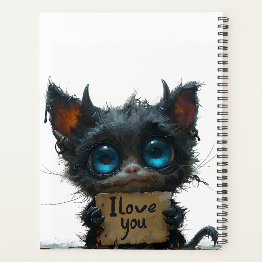 Elegante Black SpiralI Liebe Sie Planer (Rückseite)