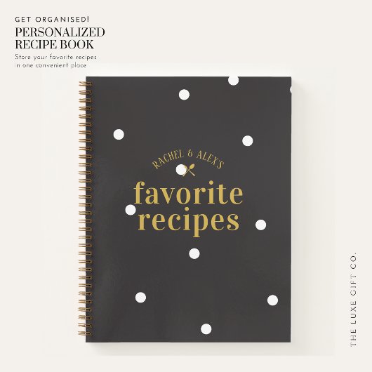 Elegante Black Spot Paare Neu Rezept Notizblock