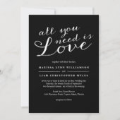 Elegante Black Stripes Einladung Hochzeit (Vorderseite)