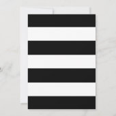 Elegante Black Stripes Einladung Hochzeit (Rückseite)