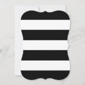 Elegante Black Stripes Einladung Hochzeit (Rückseite)