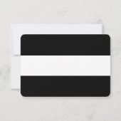 Elegante Black Stripes Wedding RSVP Karte (Rückseite)
