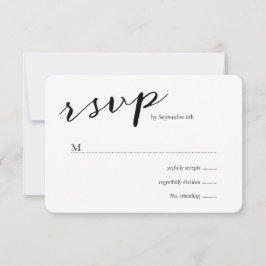 Elegante Black Stripes Wedding RSVP Karte