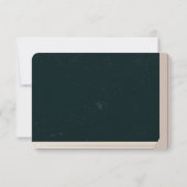 Elegante Black Tan Book Cover Wedding RSVP Card Karte (Rückseite)