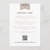 Elegante Black Tan Kapitel Seite Hochzeitkarte Bei Begleitkarte (Vorderseite)