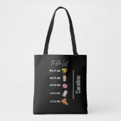 Elegante Black To do List Tote Bag Tasche (Vorderseite)