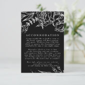 Elegante Black Tuxedo Bright White Wreath Wedding Begleitkarte (Stehend Vorderseite)