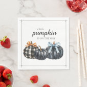 Elegante Black Watercolor Pumpkins Baby Dusche Serviette (Beispiel)